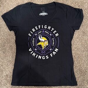 NFL Black and Purple Vikings Fan Tee